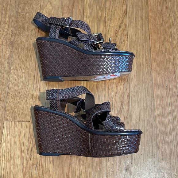 Michael Kors Collection Varick Snake Print Wedge Sandals - Picture 7 of 12